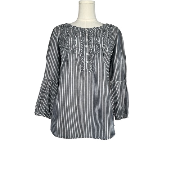 Dkny Tops - DKNY Blue and‎ White Striped Blouse